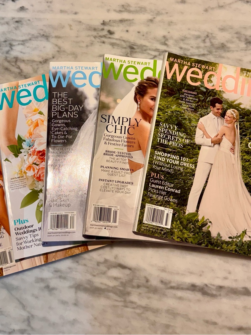 Martha Stewart Weddings Magazine Lot - 2014 collection plus one 2013